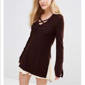 Free People Knit Tunic Sweater Size S